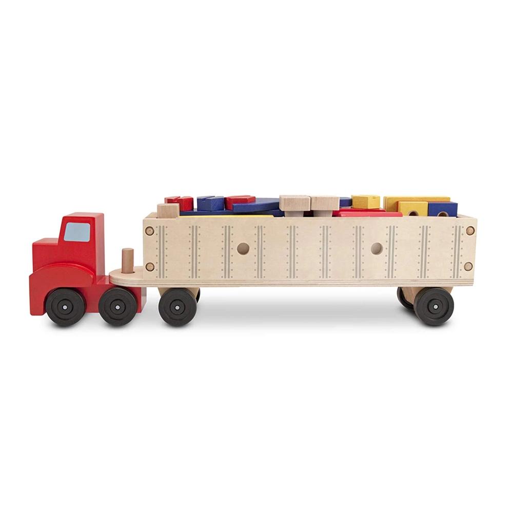 Melissa & Doug - Melissa & Doug Big Rig Building Truck Wooden Play Set - Playful Panda