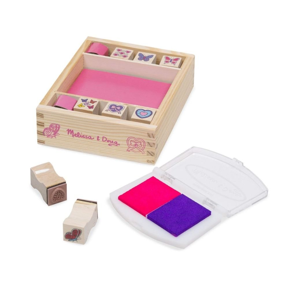 Melissa & Doug Butterfly And Heart Wooden Stamp Set