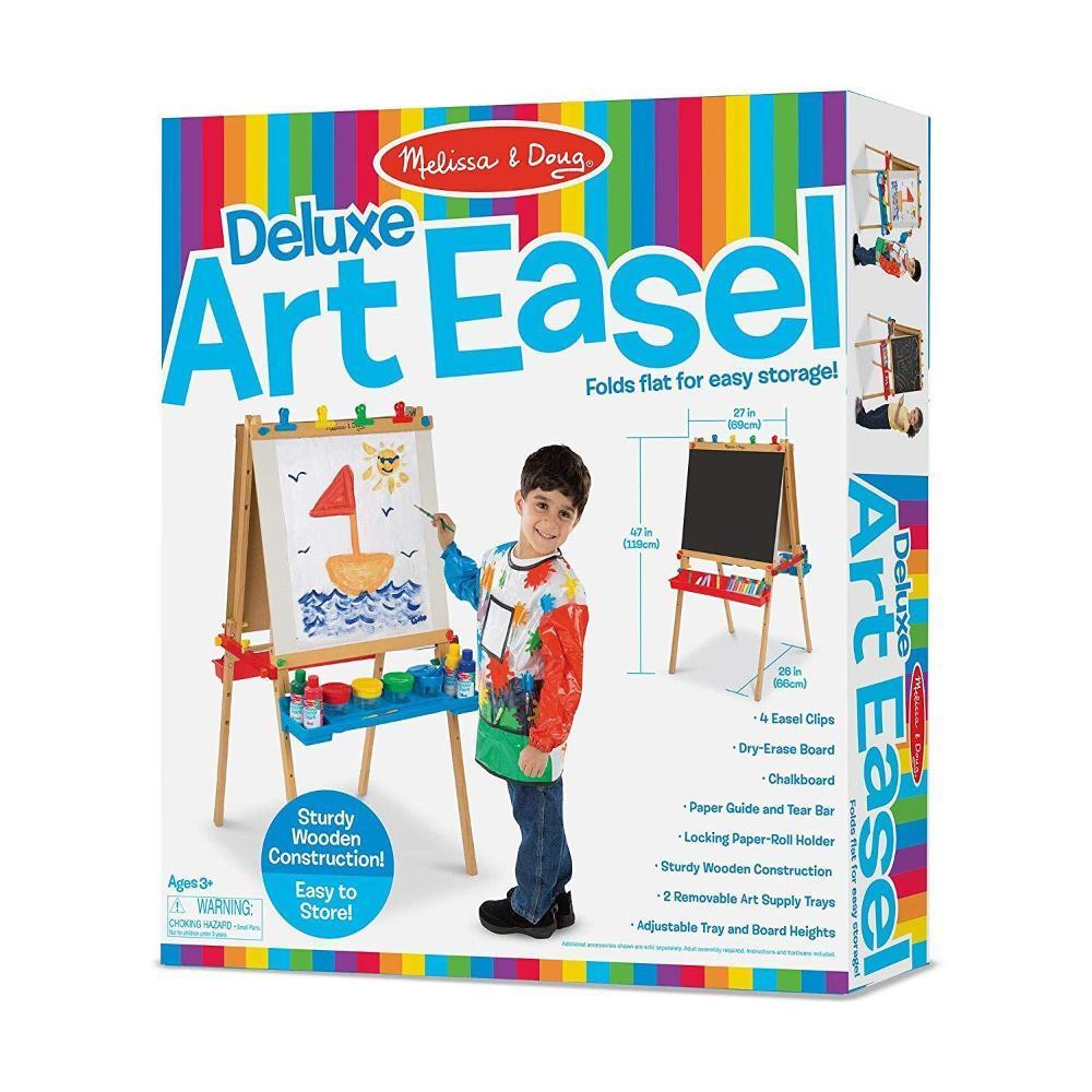 Melissa & Doug - Melissa & Doug Deluxe Wooden Standing Art Easel - Playful Panda