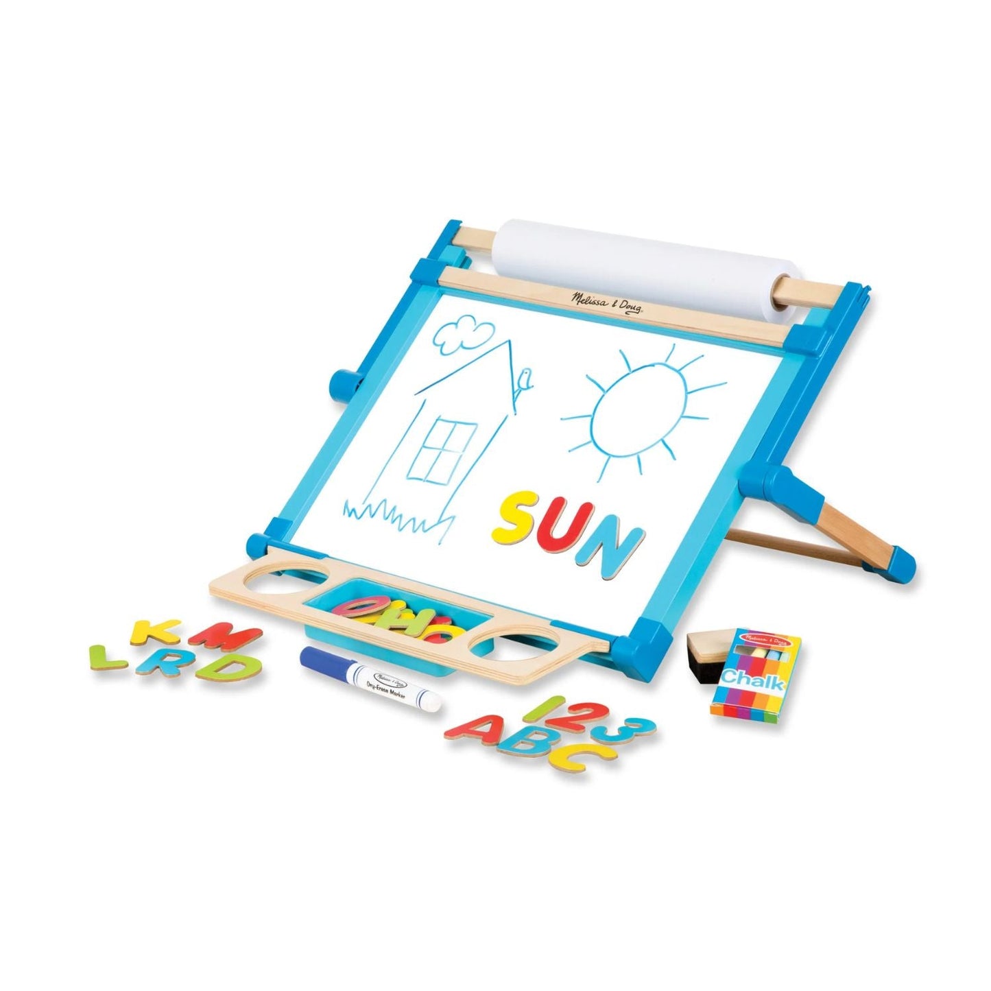 Melissa & Doug - Melissa & Doug Double-Sided Magnetic Tabletop Easel - Playful Panda