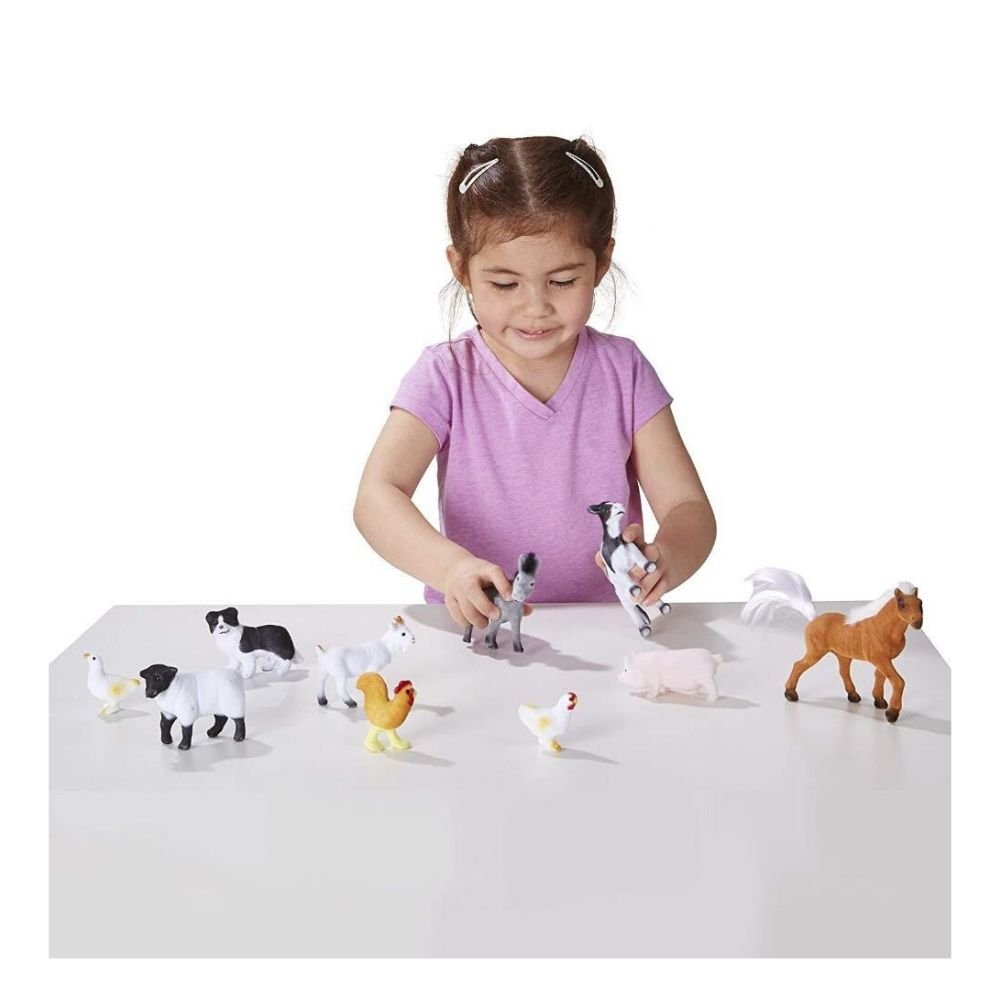 Melissa & Doug - Melissa & Doug Farm Friends 10 Collectible Farm Animals - Playful Panda