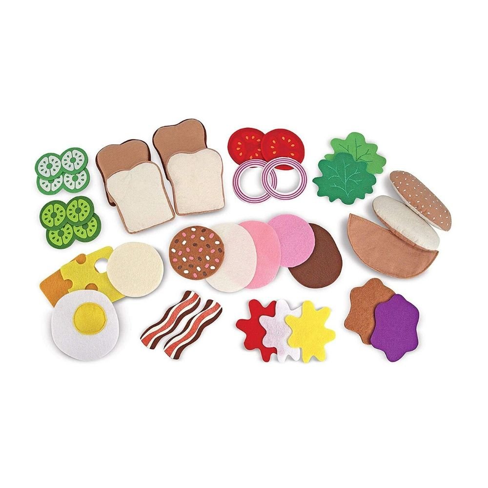 Melissa & Doug - Melissa & Doug Felt Play Food Sandwich Set - Playful Panda