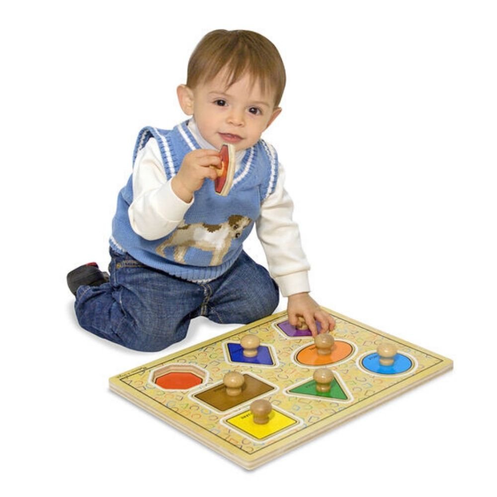 Melissa & Doug - Melissa & Doug Large Shapes Jumbo Knobs - Playful Panda