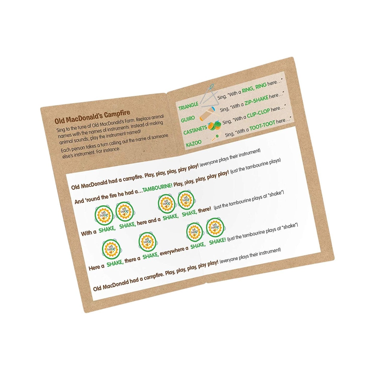 Melissa & Doug - Melissa & Doug Let’s Explore Camp Music Play Set - Playful Panda