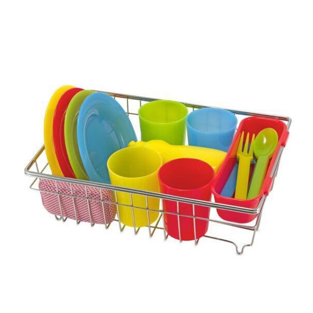 Melissa & Doug - Melissa & Doug Let’s Play House Wash and Dry Dish Set - Playful Panda
