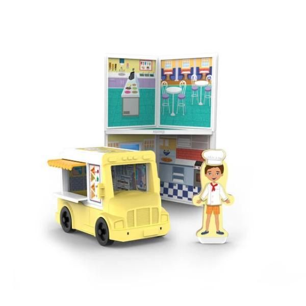 Melissa & Doug - Melissa & Doug Magnetivity - Pizza & Ice Cream Shop - Playful Panda