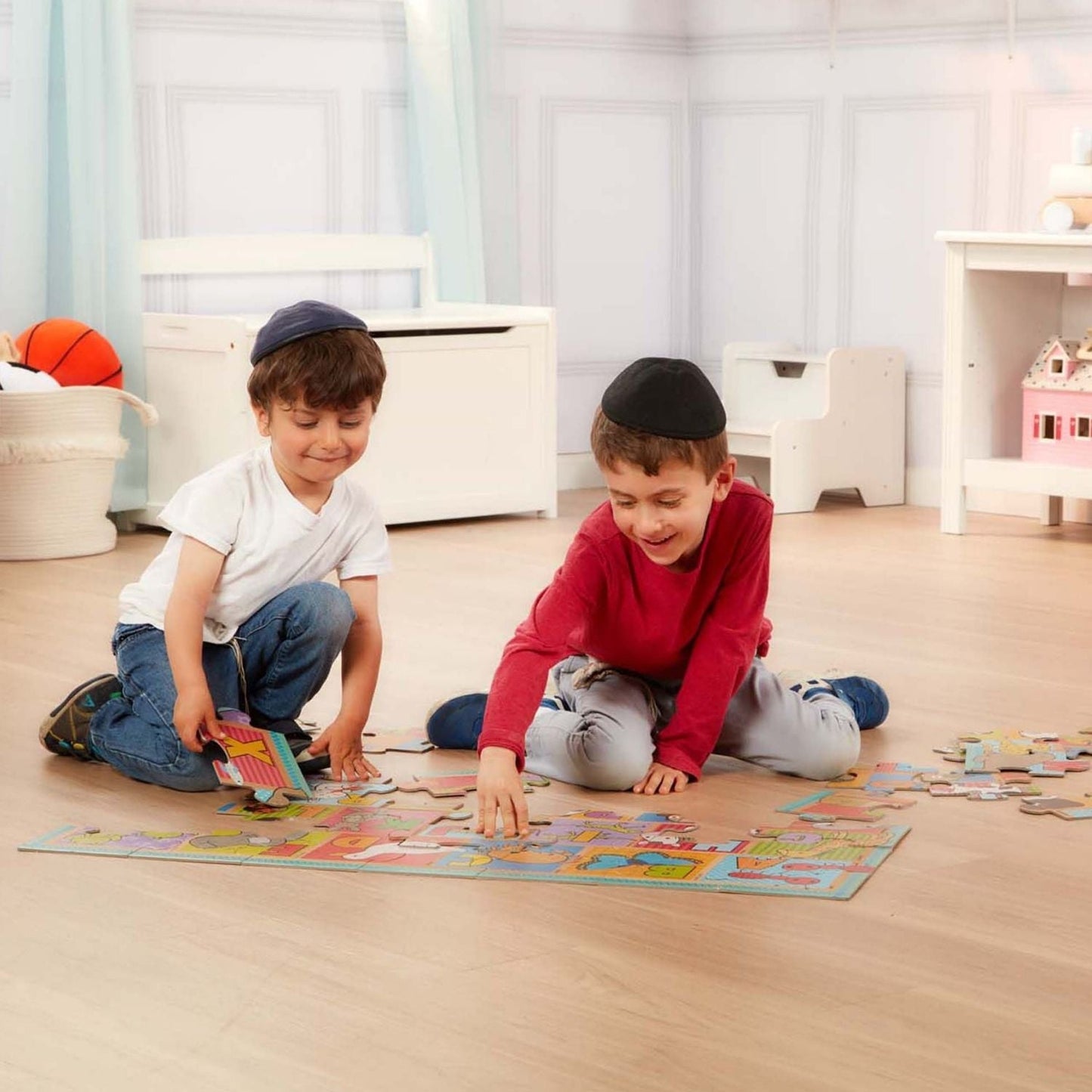 Melissa & Doug - Melissa & Doug Natural Play Floor Puzzle – ABC Animals - Playful Panda