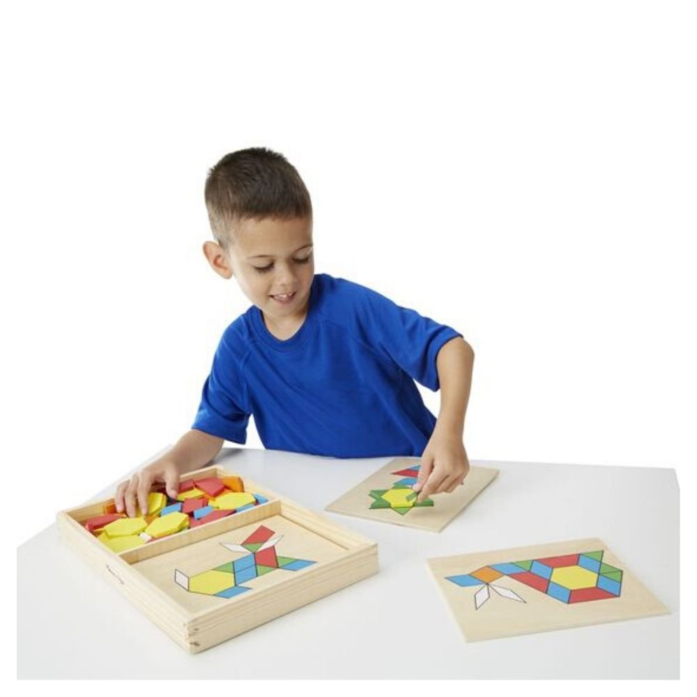 Melissa & Doug - Melissa & Doug Pattern Blocks And Boards - Playful Panda