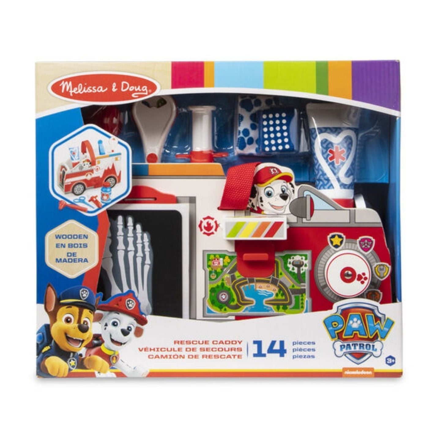 Melissa & Doug - Melissa & Doug Paw Patrol Marshall’s Wooden Rescue Caddy - Playful Panda