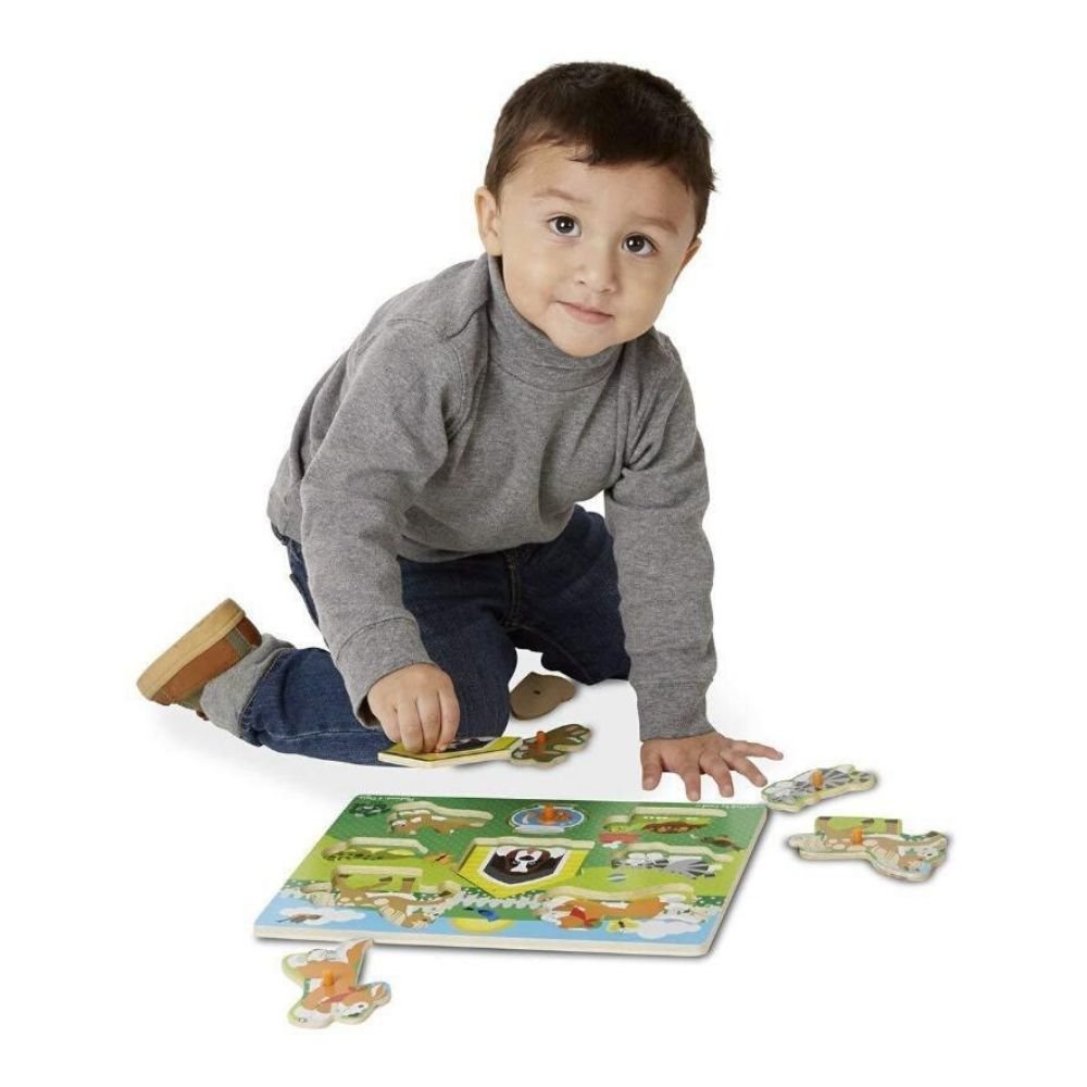 Melissa & Doug - Melissa & Doug Pets Peg Puzzle - Playful Panda