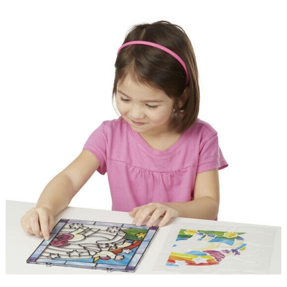 Melissa & Doug - Melissa & Doug Stained Glass – Unicorn - Playful Panda