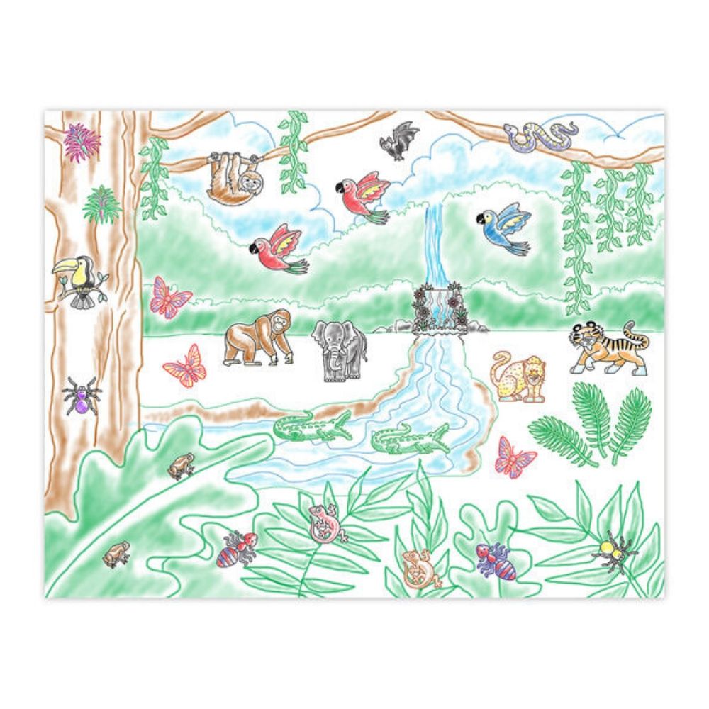 Melissa & Doug - Melissa & Doug Stamp-a-Scene Rain Forest - Playful Panda