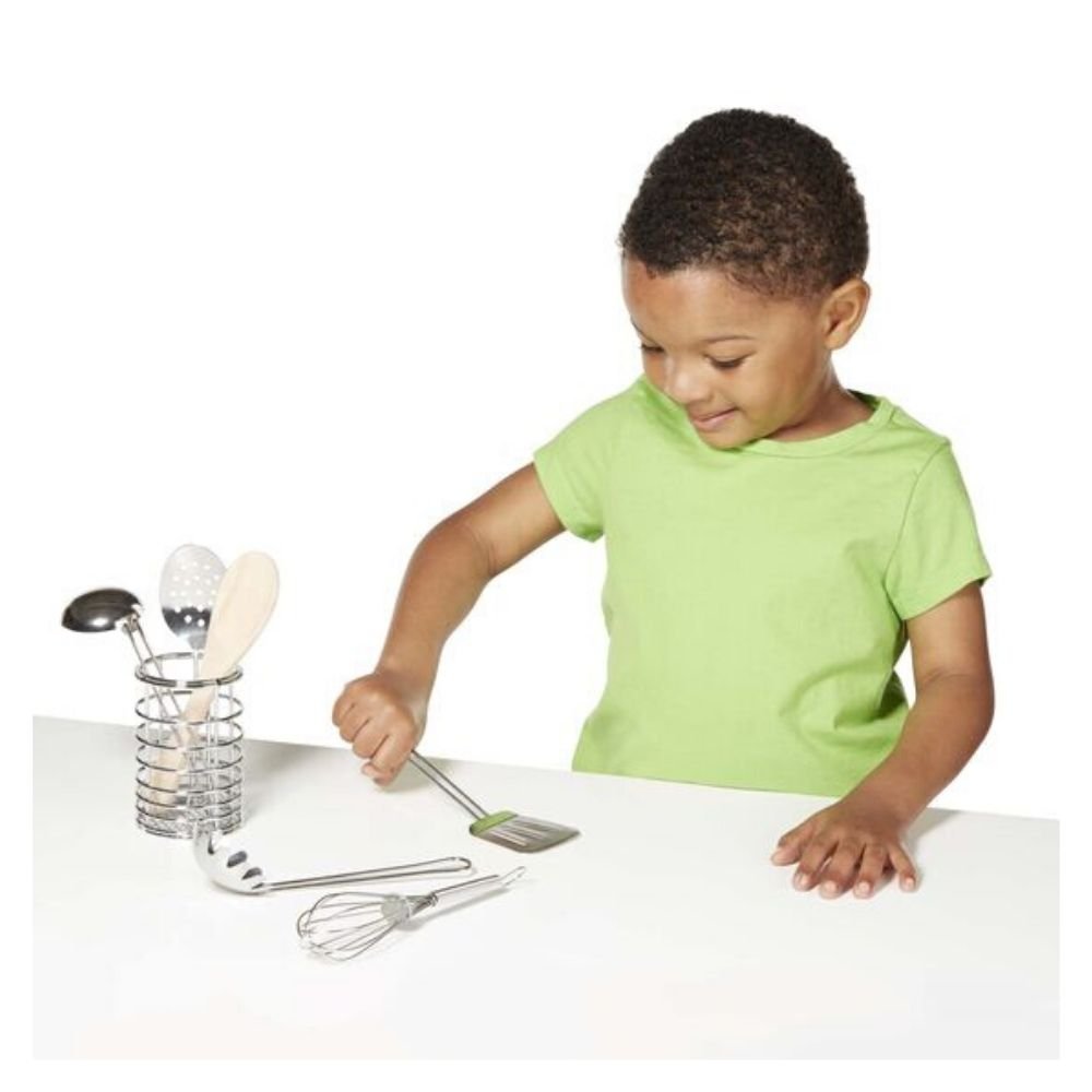 Melissa & Doug - Melissa & Doug Stir and Serve Cooking Utensils - Playful Panda