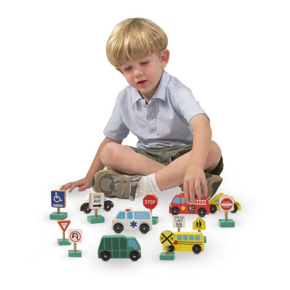 Melissa & Doug - Melissa & Doug Traffic Signs and Vehicles - Playful Panda