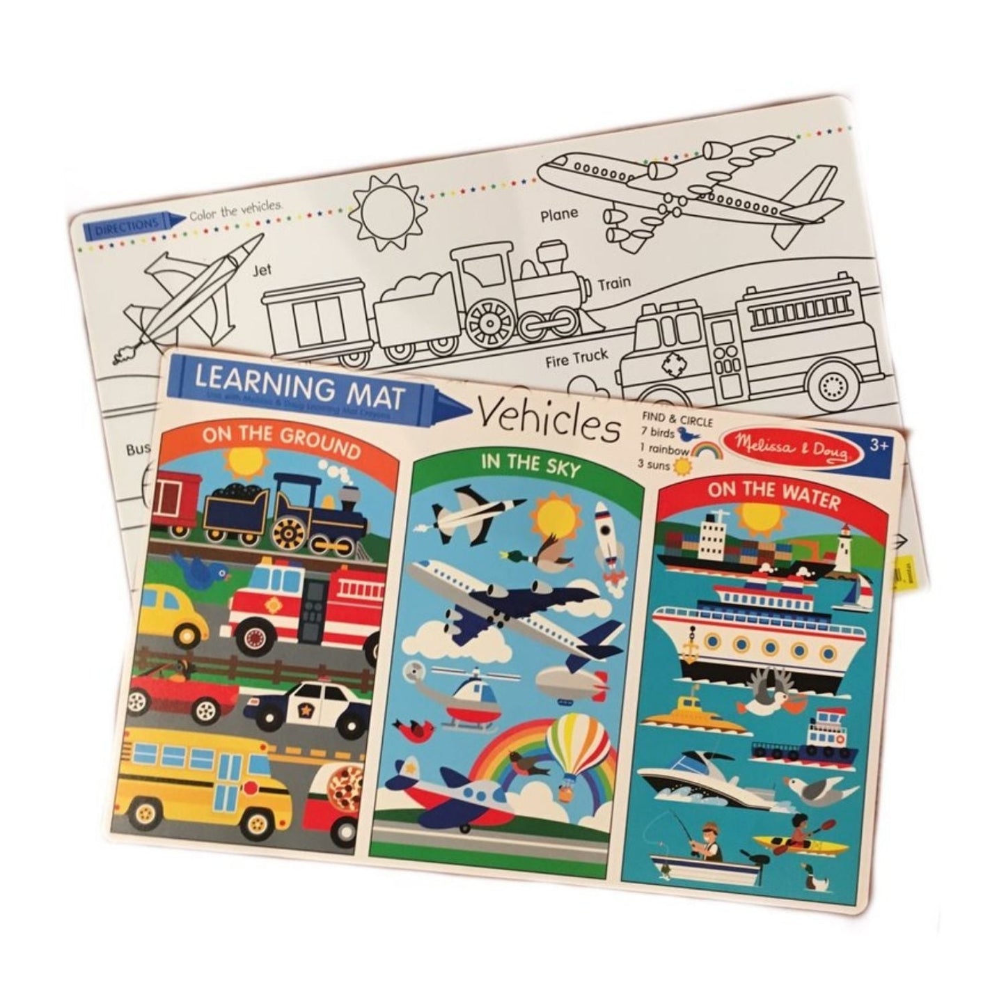 Melissa & Doug - Melissa & Doug Vehicle Learning Mat (Bundle of 6) - Playful Panda