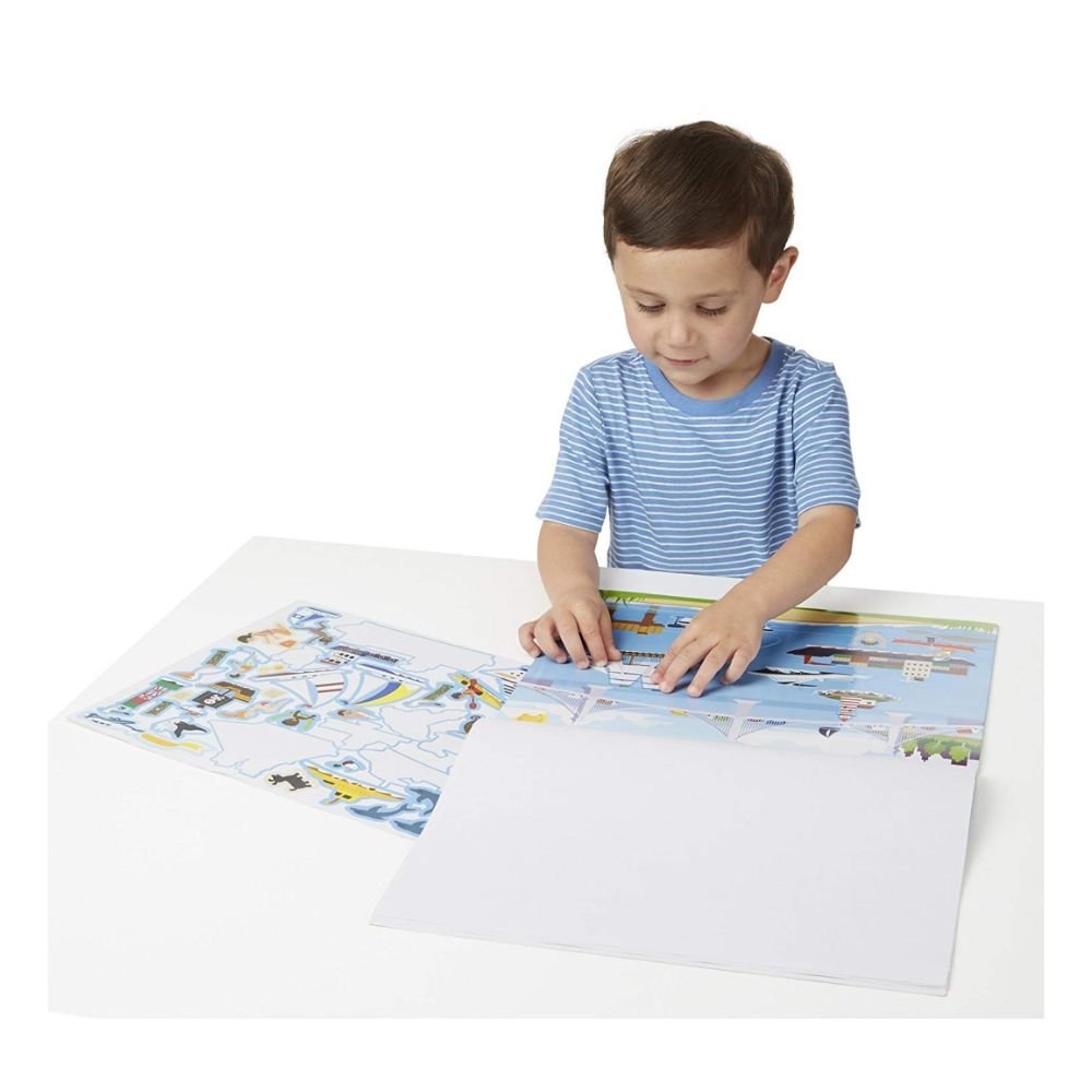 Melissa & Doug - Melissa & Doug Vehicle Reusable Sticker Pad - Playful Panda