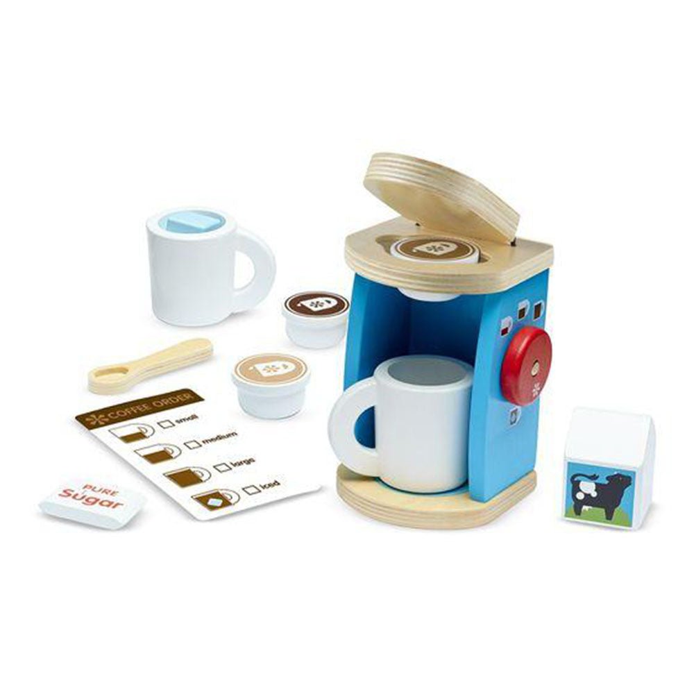Melissa & Doug - Melissa & Doug Wooden Brew & Serve Coffee Set - Playful Panda
