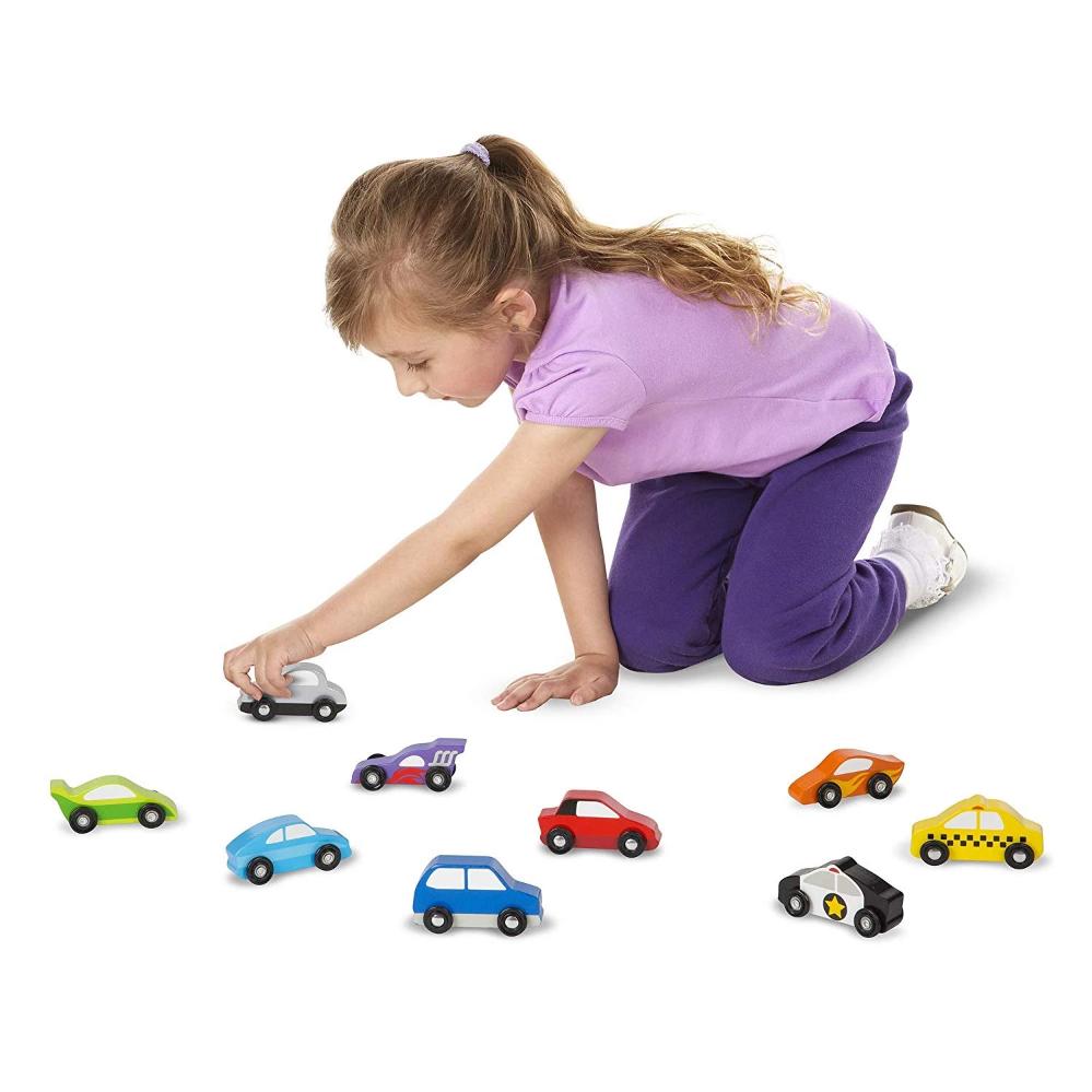 Melissa & Doug - Melissa & Doug Wooden Cars Set - Playful Panda