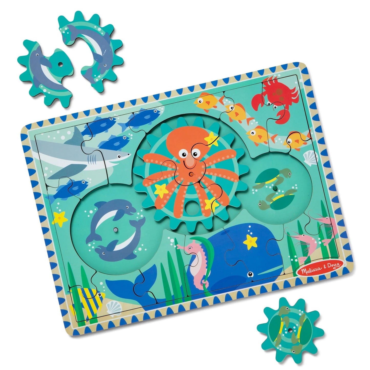Melissa & Doug - Melissa & Doug Wooden Underwater Gear Puzzle – 18 Pieces - Playful Panda