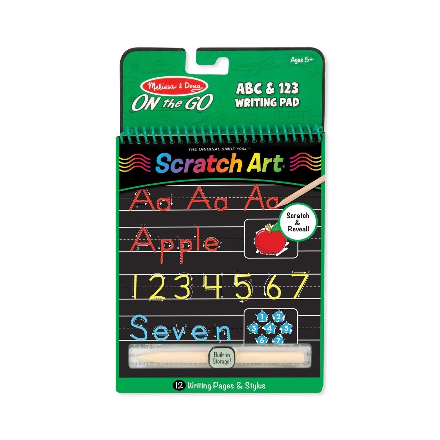 Melissa & Doug - Melissa & Doug ABC & 123 Writing Pad – Scratch Art - Playful Panda