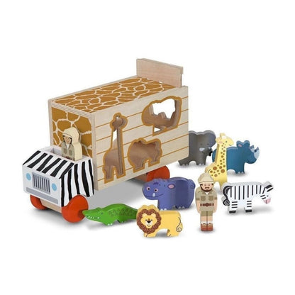 Melissa & Doug - Melissa & Doug Animal Rescue Shape Sorting Truck - Playful Panda