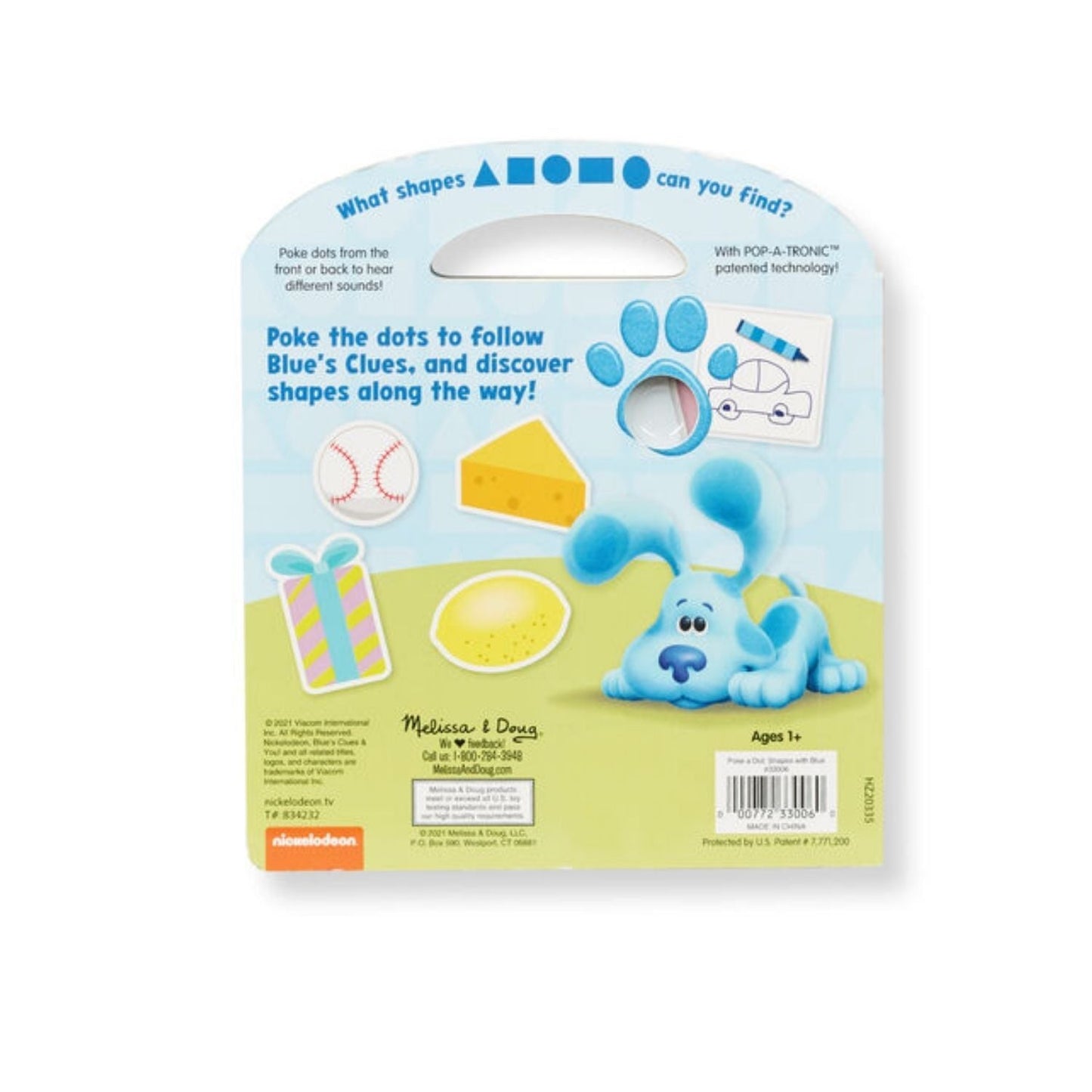 Melissa & Doug Blues Clues Poke-A-Dot – Shapes with Blue