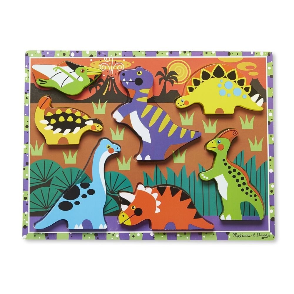 Melissa & Doug - Melissa & Doug Chunky Puzzle – Dinosaurs - Playful Panda