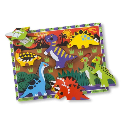 Melissa & Doug - Melissa & Doug Chunky Puzzle – Dinosaurs - Playful Panda