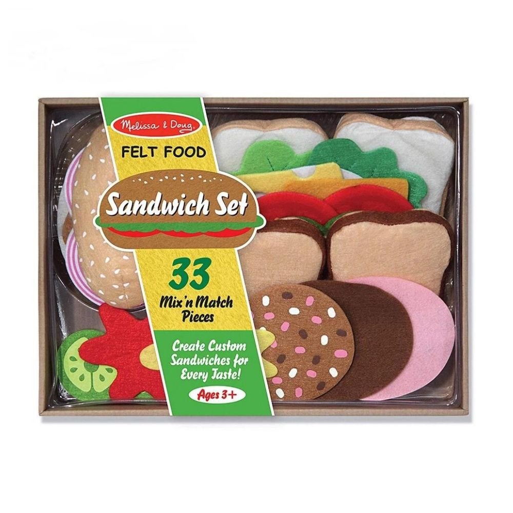 Melissa & Doug - Melissa & Doug Felt Play Food Sandwich Set - Playful Panda