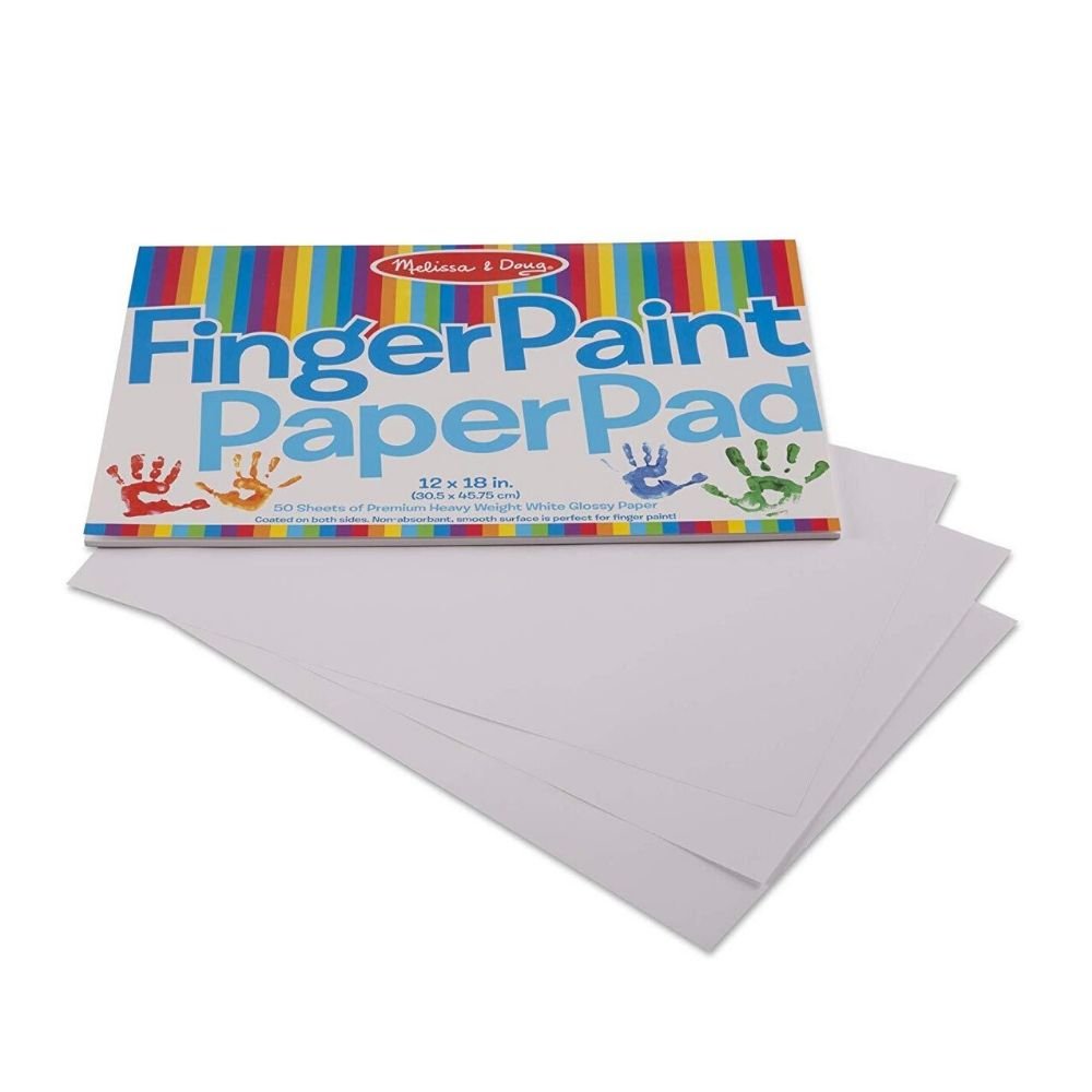 Melissa & Doug - Melissa & Doug Finger Paint Paper Pad 12″ x 18″ - Playful Panda