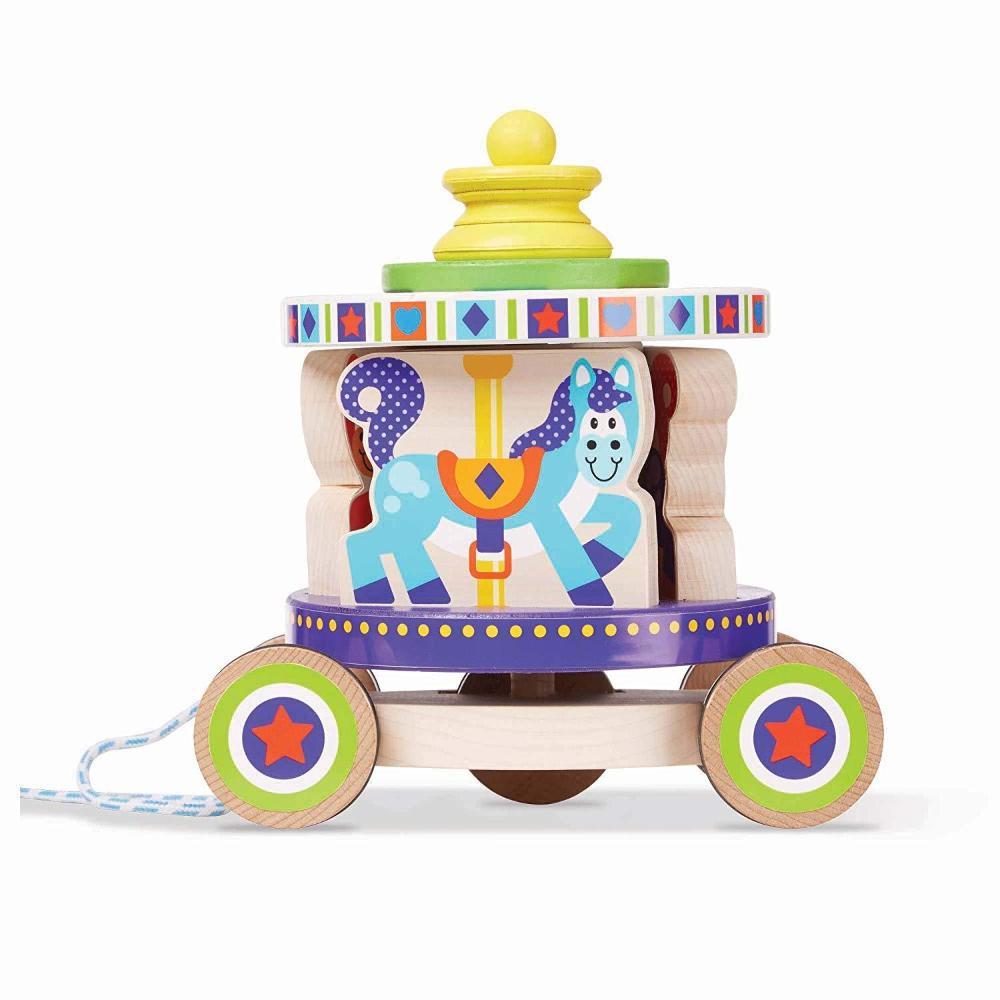 Melissa & Doug - Melissa & Doug First Play Carousel Pull Toy - Playful Panda