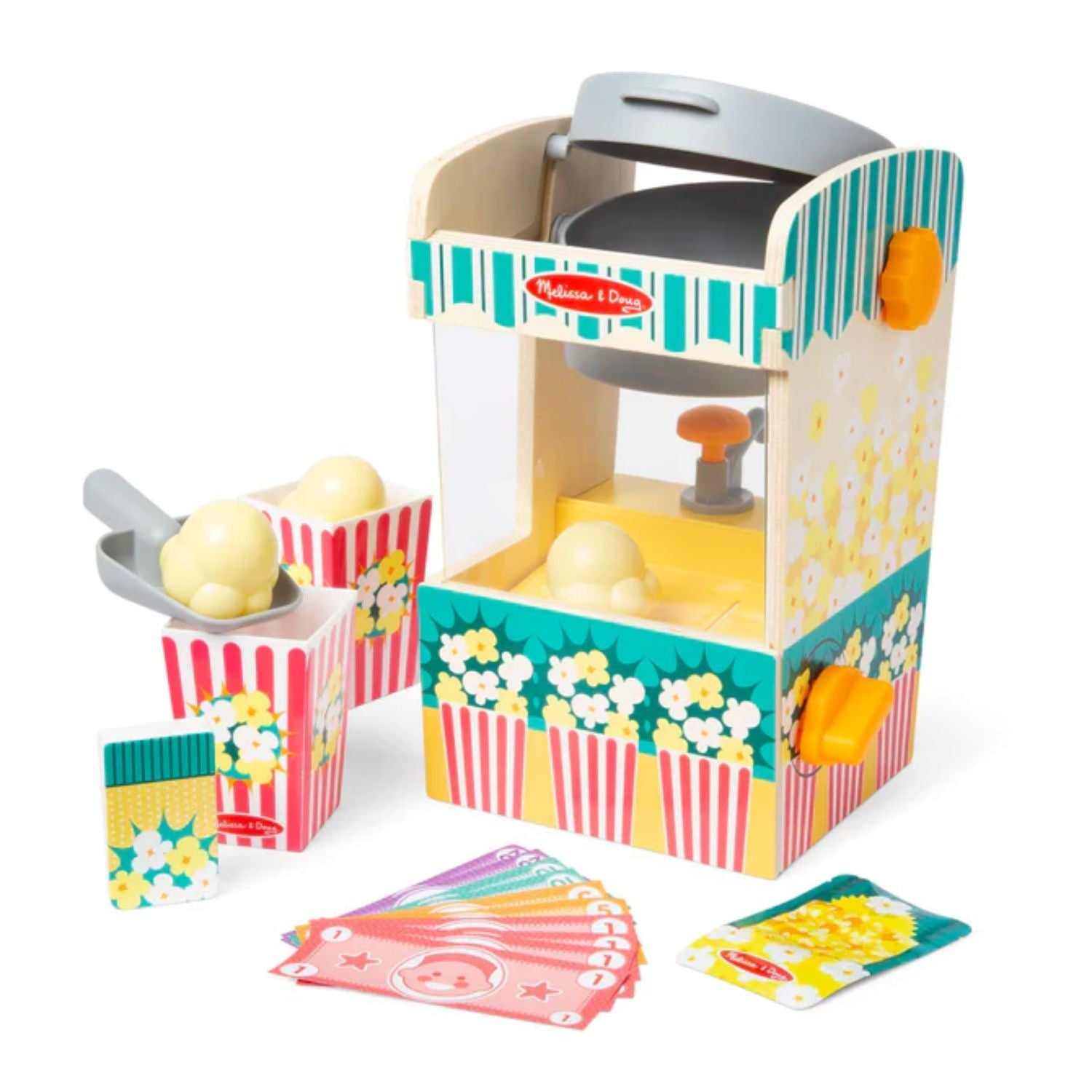 Melissa & Doug - Melissa & Doug Fun at the Fair Pop & Serve Popcorn Stand - Playful Panda