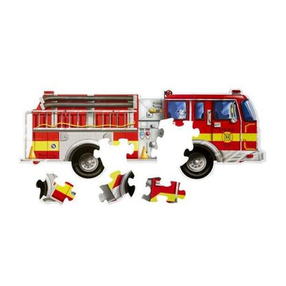 Melissa & Doug - Melissa & Doug Giant Fire Truck Floor Puzzle (24 pc) - Playful Panda