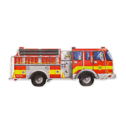 Melissa & Doug - Melissa & Doug Giant Fire Truck Floor Puzzle (24 pc) - Playful Panda