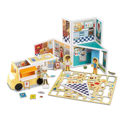 Melissa & Doug - Melissa & Doug Magnetivity - Pizza & Ice Cream Shop - Playful Panda