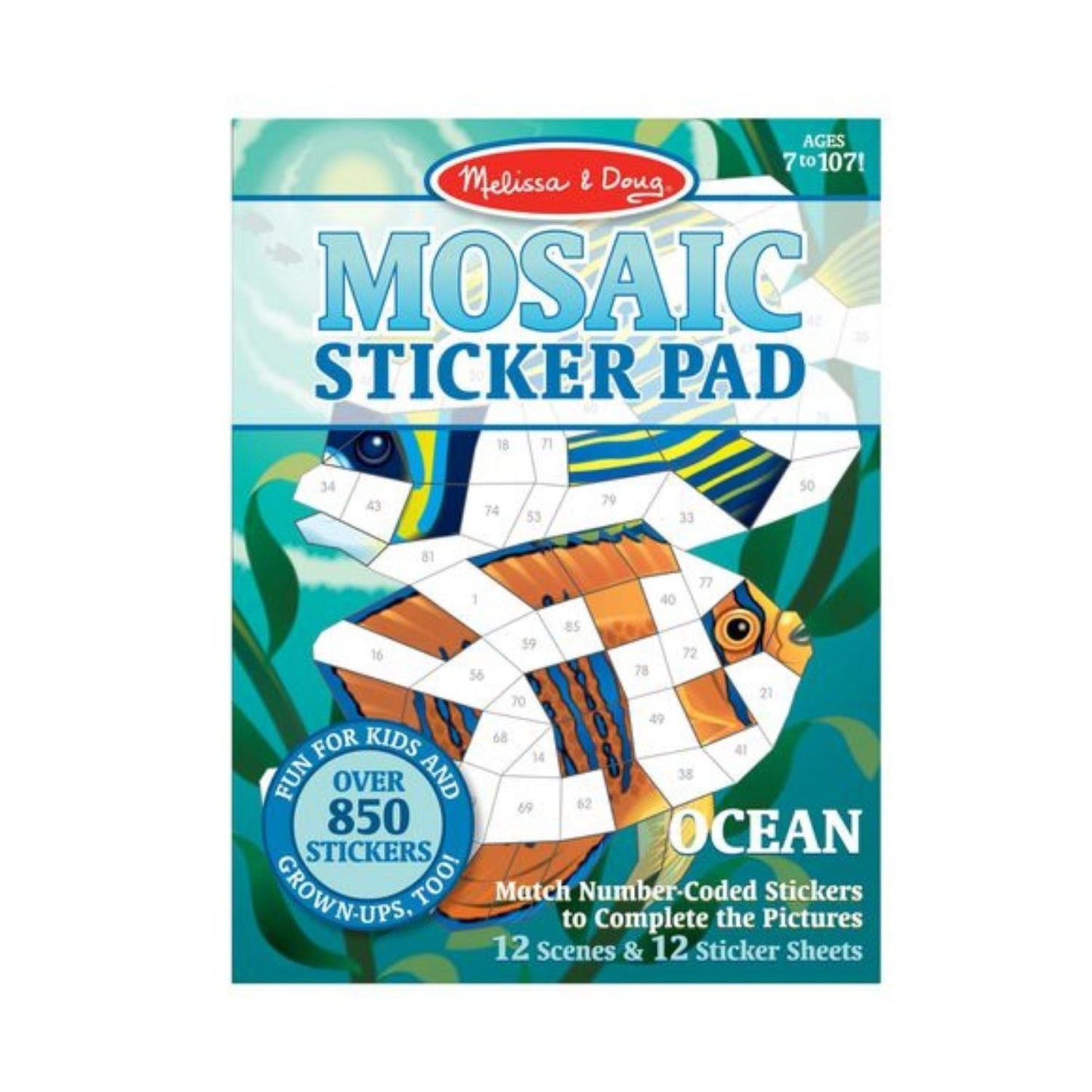 Melissa & Doug - Melissa & Doug Mosaic Sticker Pad – Ocean - Playful Panda