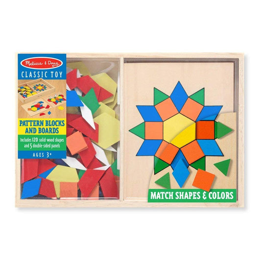 Melissa & Doug - Melissa & Doug Pattern Blocks And Boards - Playful Panda