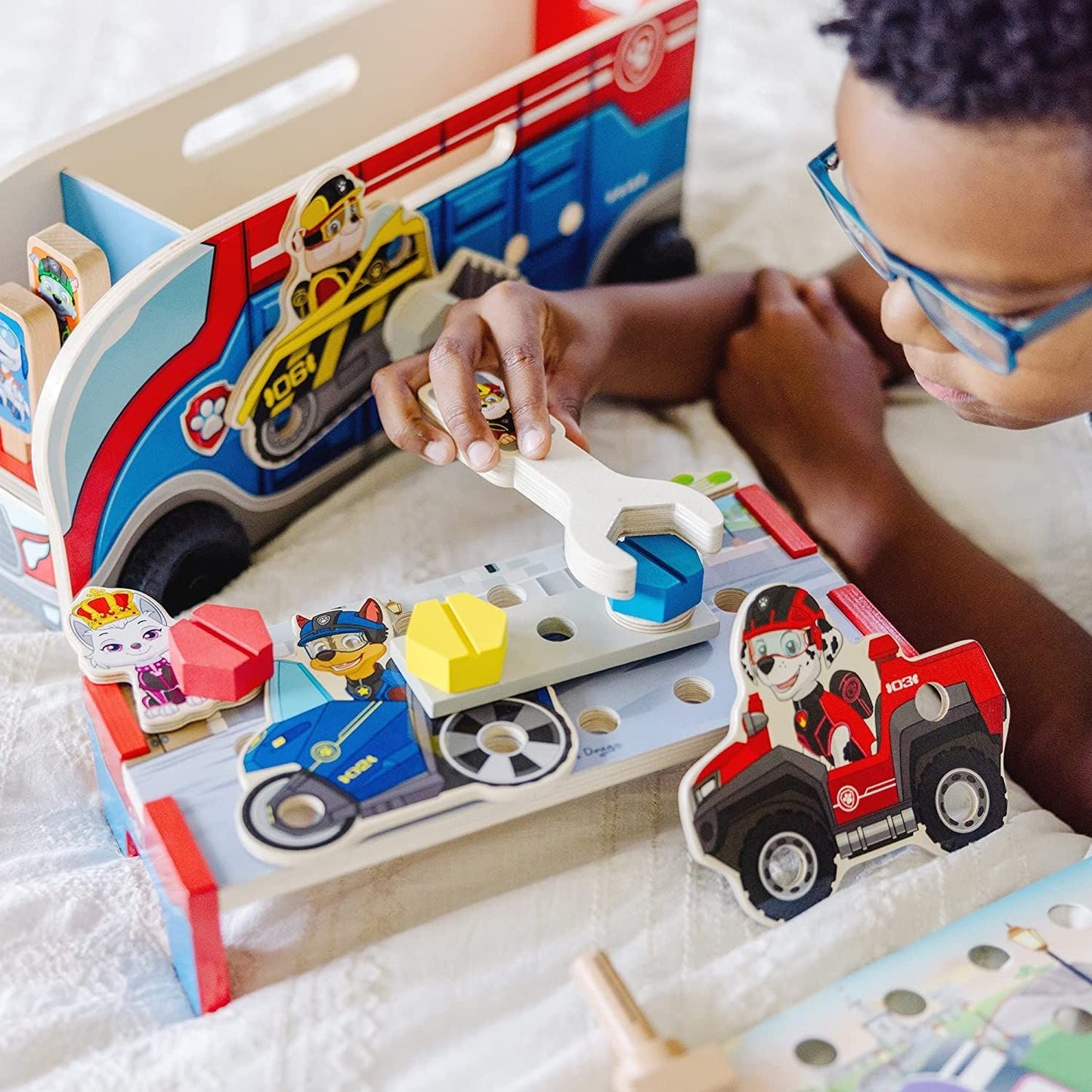 Melissa & Doug - Melissa & Doug Paw Patrol Match & Build Mission Cruiser - Playful Panda