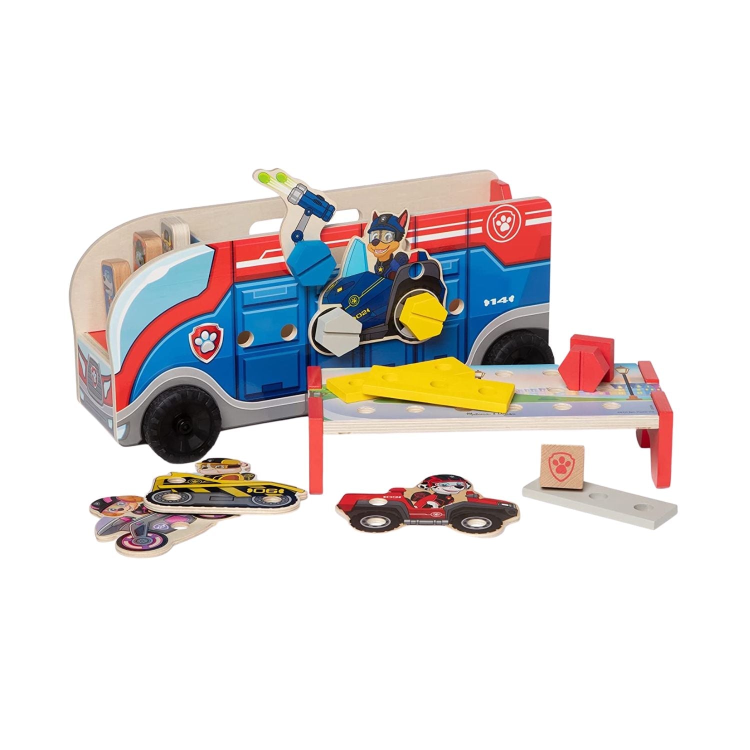 Melissa & Doug - Melissa & Doug Paw Patrol Match & Build Mission Cruiser - Playful Panda