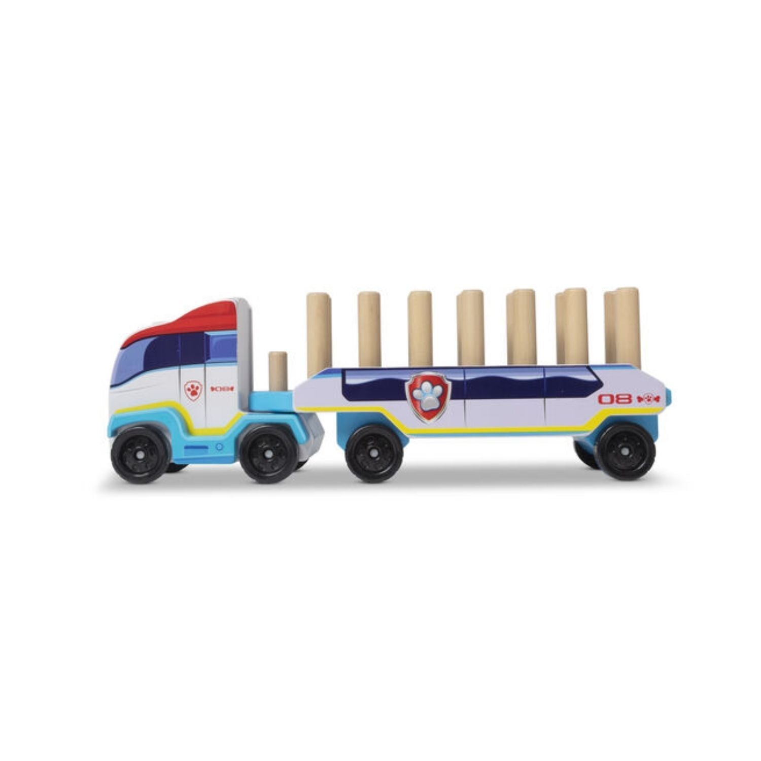 Melissa & Doug - Melissa & Doug Paw Patrol Wooden ABC Block Truck - Playful Panda