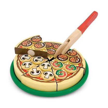 Melissa & Doug - Melissa & Doug Pizza Party Wooden Play Food - Playful Panda