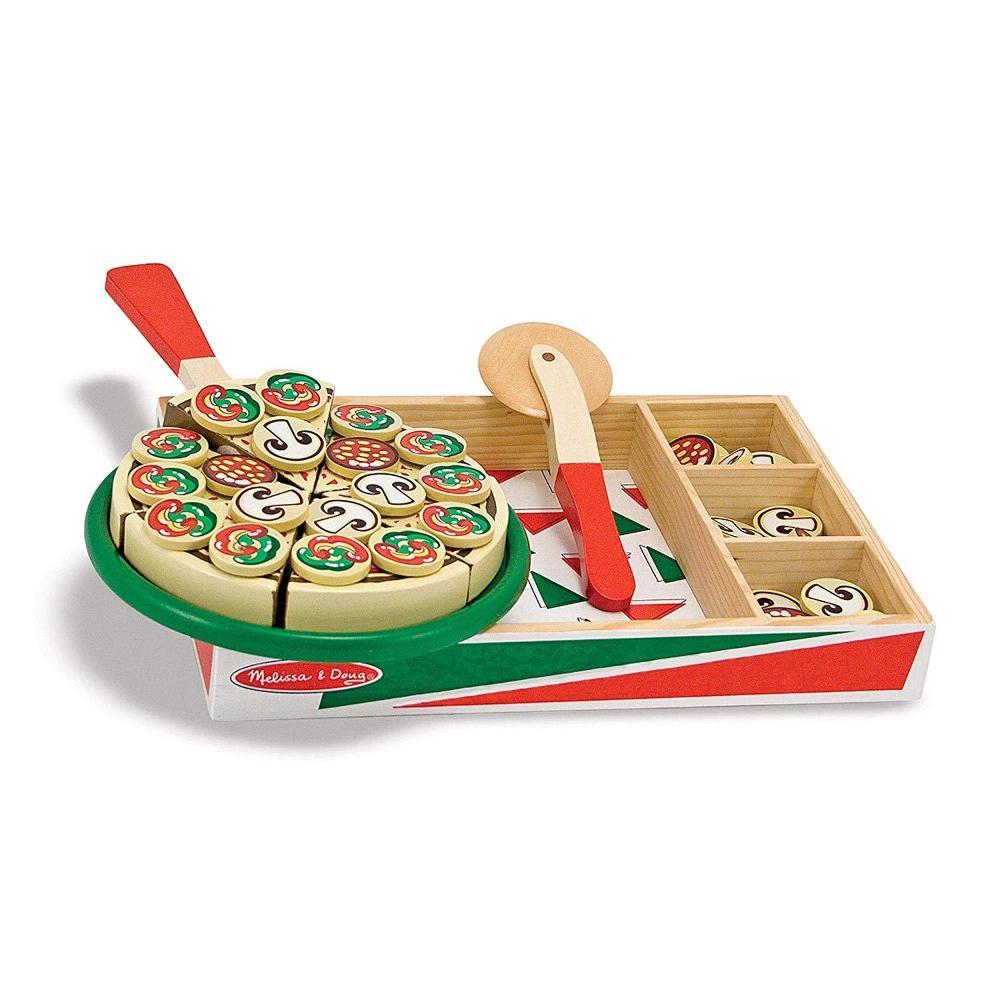 Melissa & Doug - Melissa & Doug Pizza Party Wooden Play Food - Playful Panda