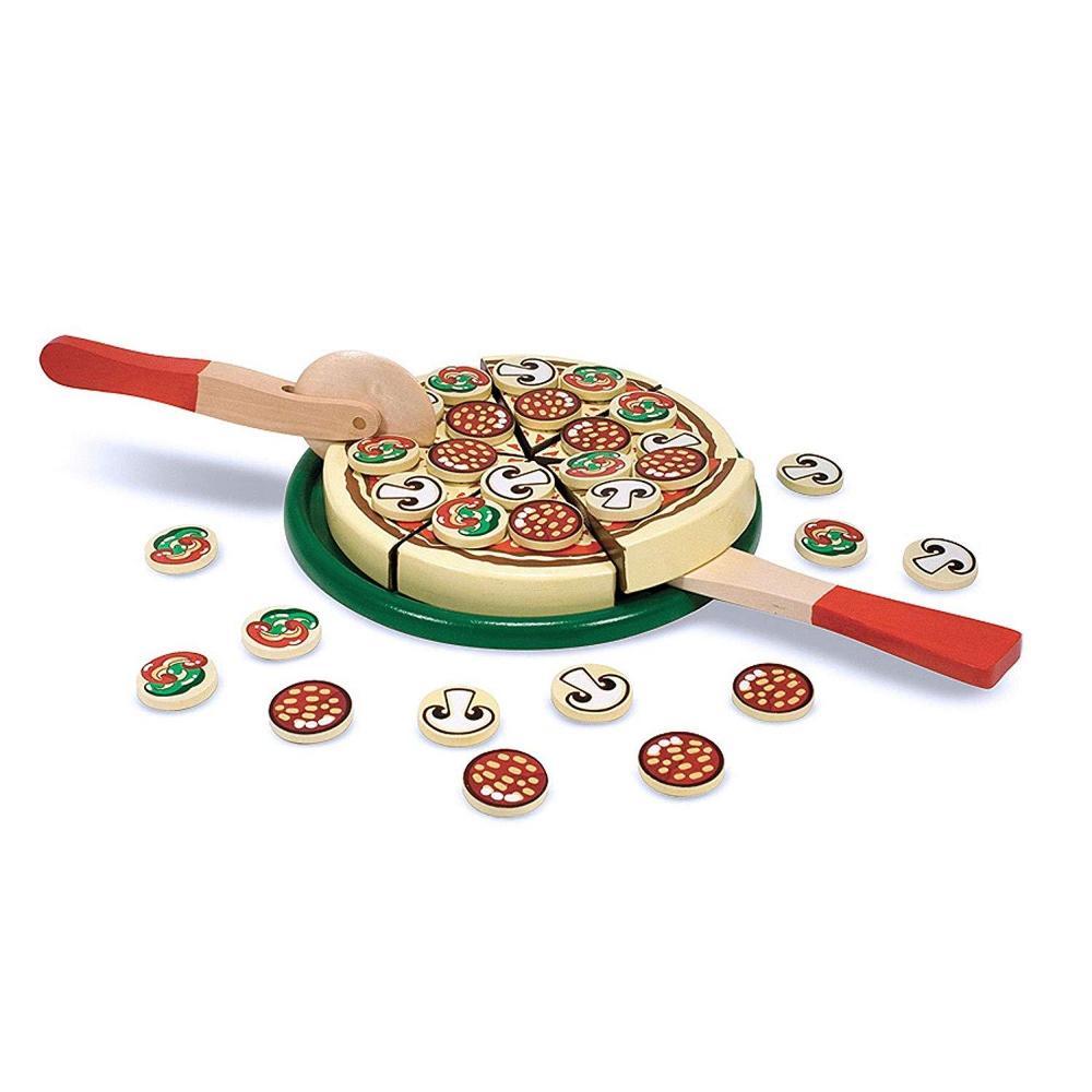 Melissa & Doug - Melissa & Doug Pizza Party Wooden Play Food - Playful Panda