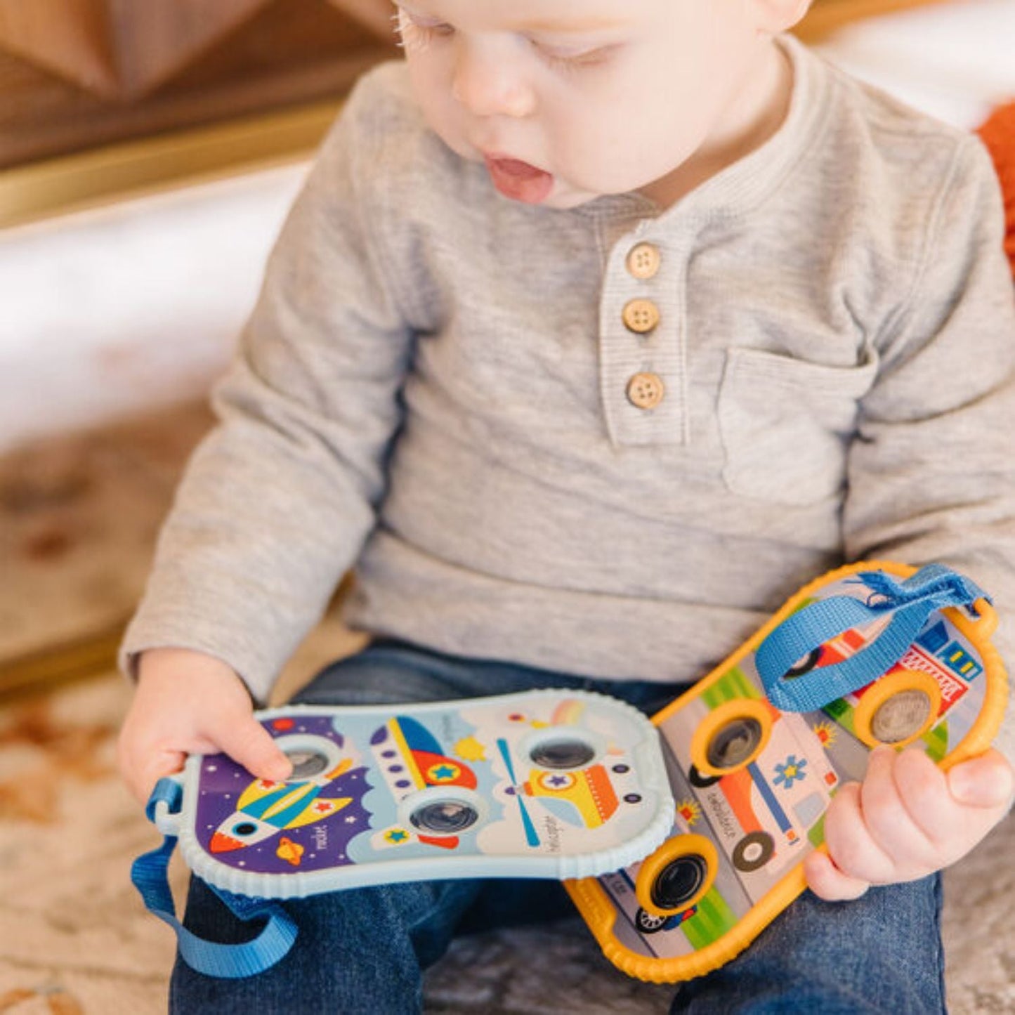 Melissa & Doug - Melissa & Doug Poke-A-Dot Tag Along Vehicles - Playful Panda