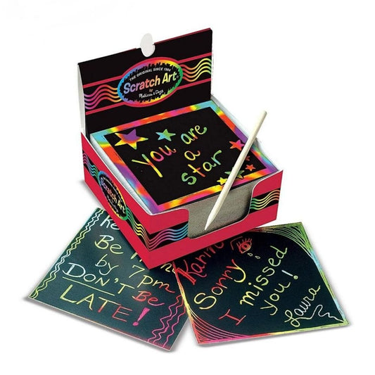 Melissa & Doug - Melissa & Doug Rainbow Mini Scratch Art Notes (125 Notecards) - Playful Panda