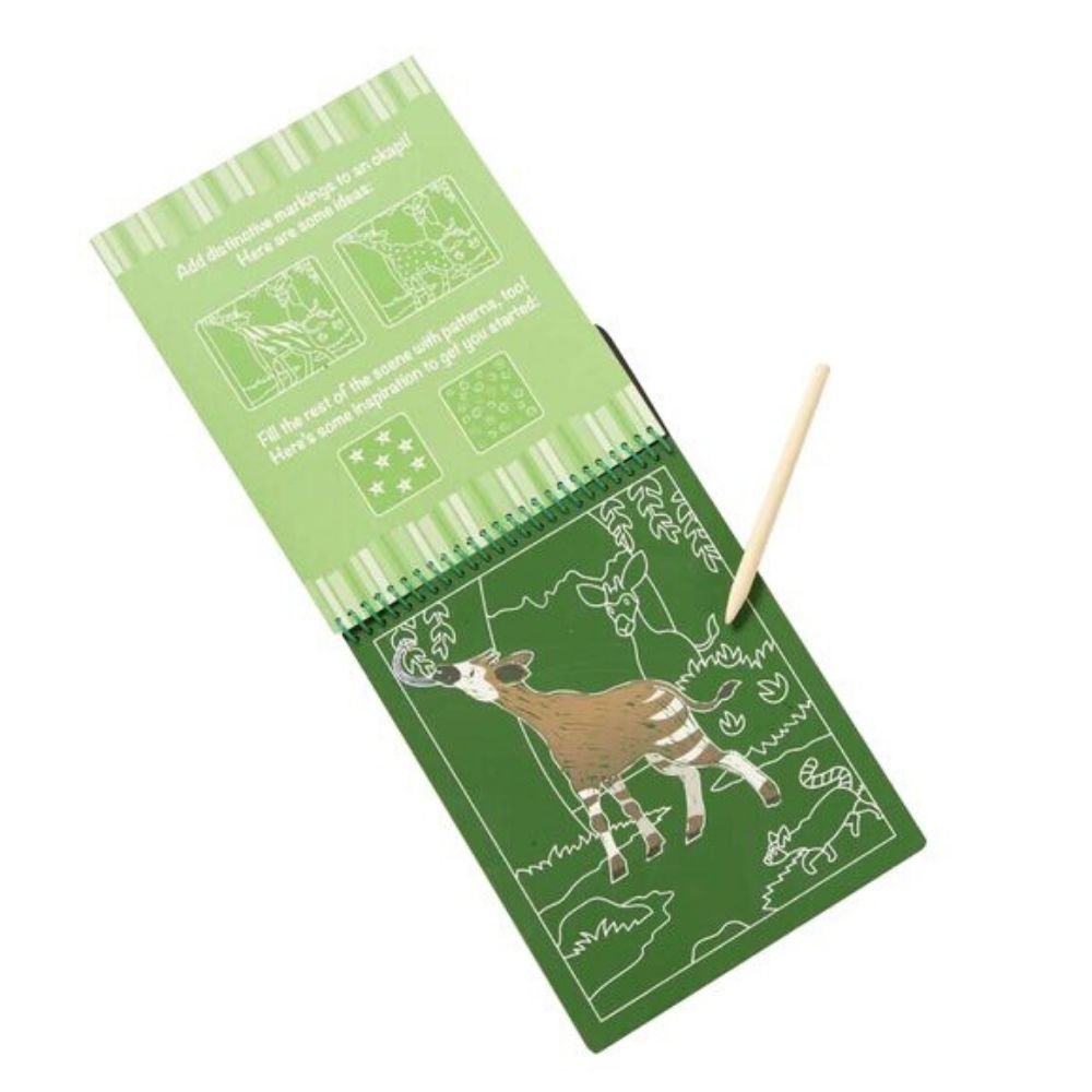 Melissa & Doug - Melissa & Doug Safari Colour-Reveal Scratch Art Pad - Playful Panda