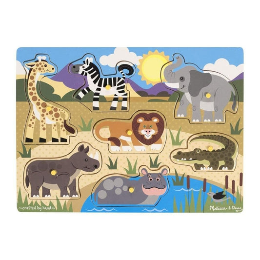 Melissa & Doug - Melissa & Doug Safari Peg Puzzle - Playful Panda