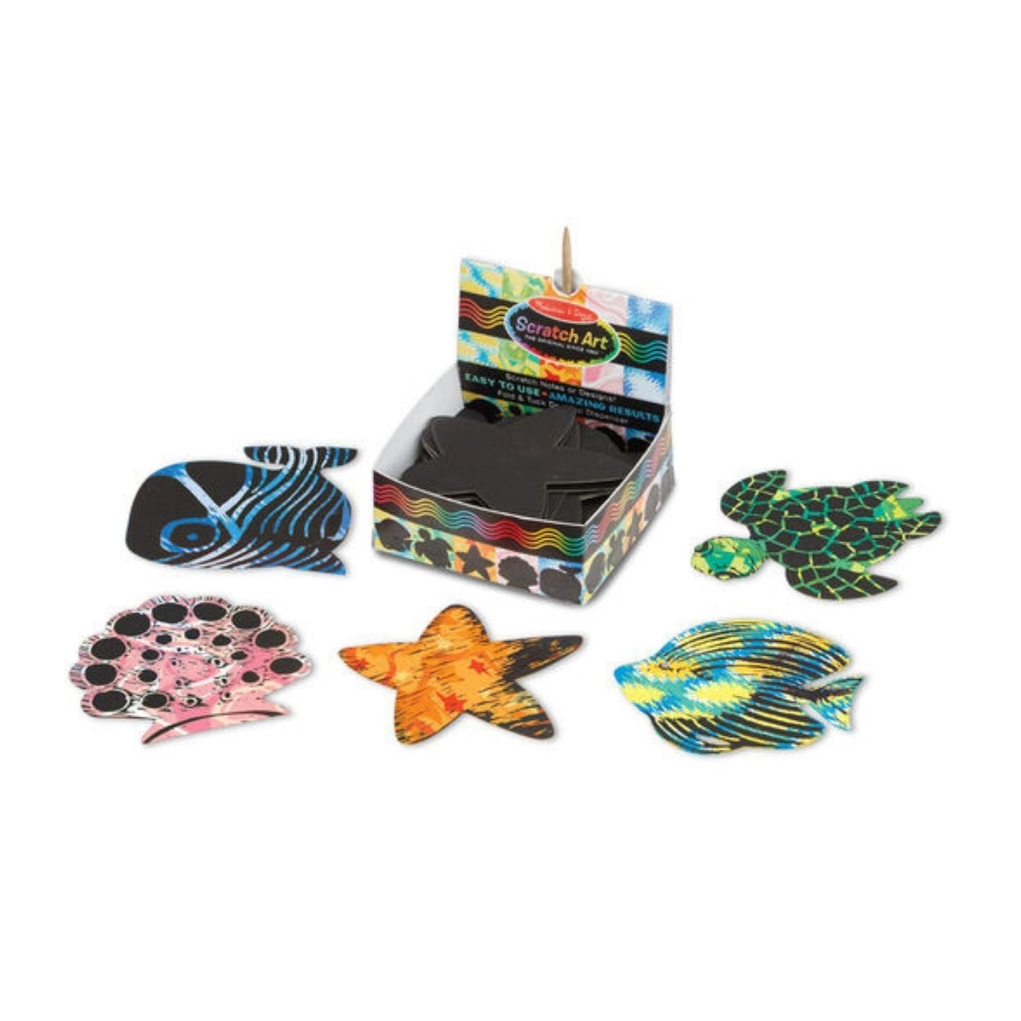 Melissa & Doug - Melissa & Doug Scratch Art Ocean Mini Notes - Playful Panda