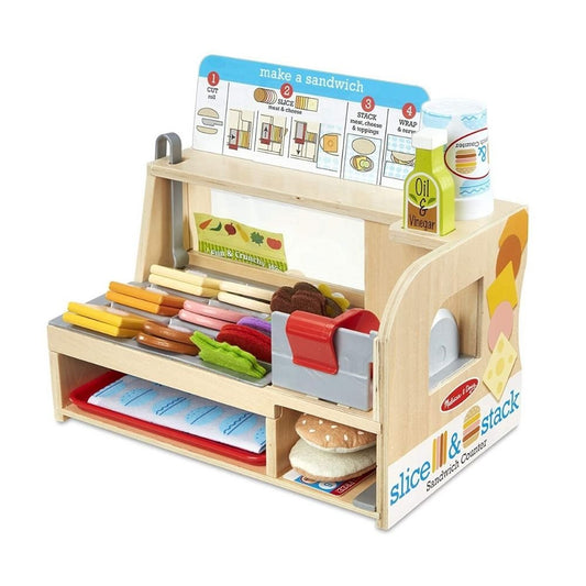 Melissa & Doug - Melissa & Doug Slice & Stack Sandwich Counter - Playful Panda