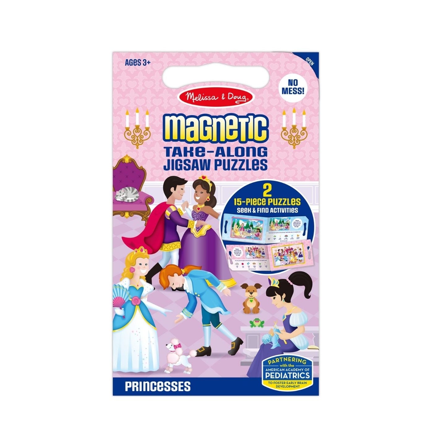 Melissa & Doug - Melissa & Doug Take Along Magnetic Jigsaw Puzzles – Princesses - Playful Panda